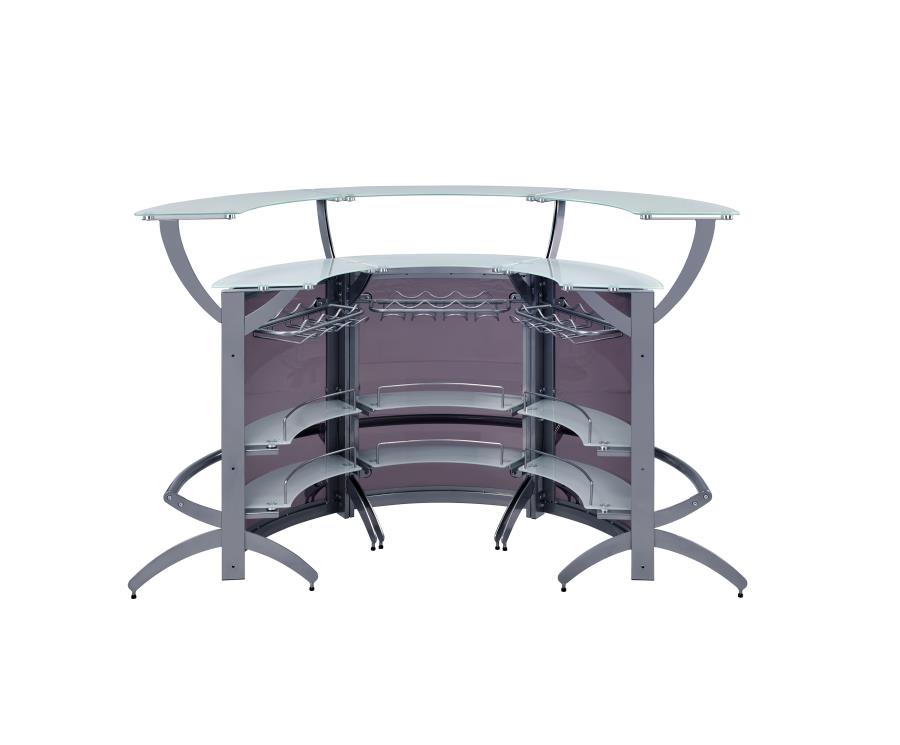 Dallas - Dallas Bar Unit Smoked and Silver (Set of 3)