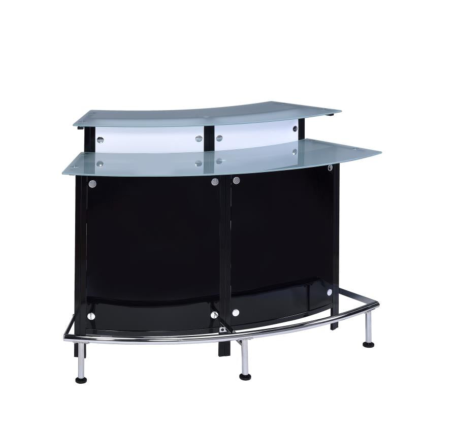 Keystone - Keystone Glass Top Bar Unit Black
