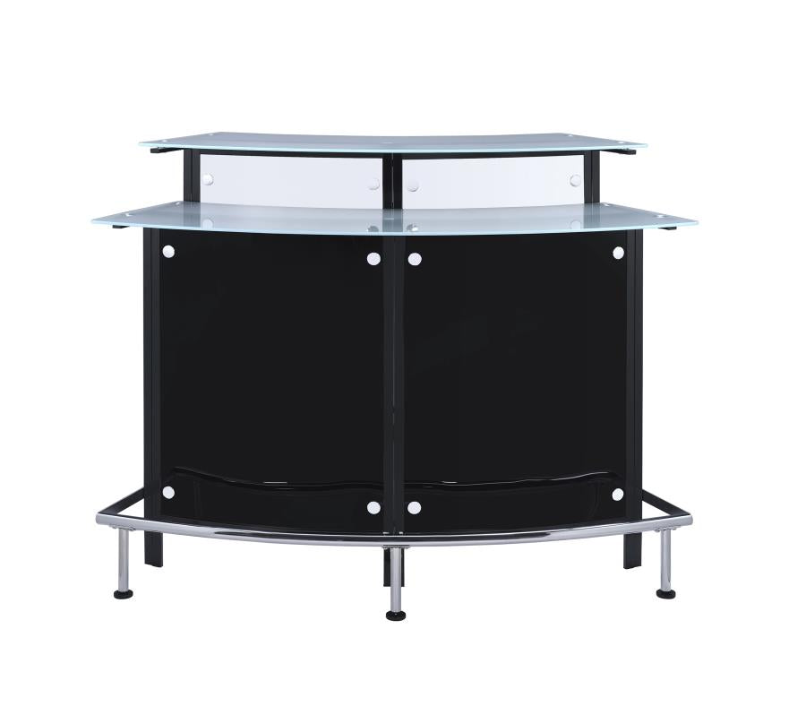 Keystone - Keystone Glass Top Bar Unit Black