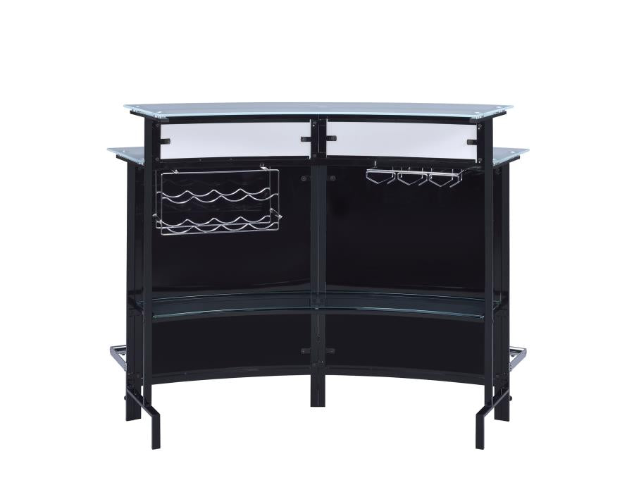 Keystone - Keystone Glass Top Bar Unit Black
