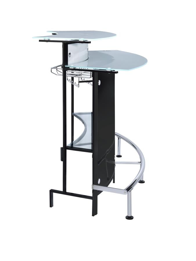 Keystone - Keystone Glass Top Bar Unit Black
