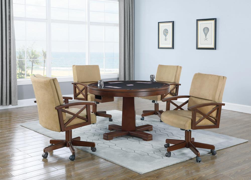 Marietta - Marietta Round Wooden Game Table Tobacco