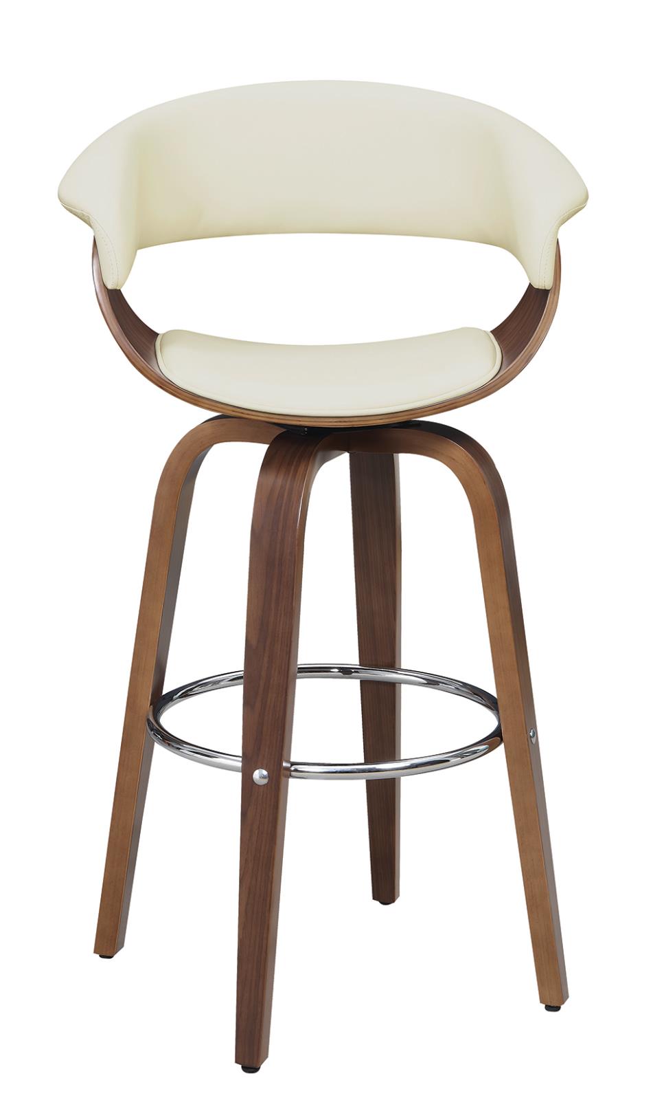 Zion - Zion Upholstered Swivel Bar Stool Walnut and Ecru