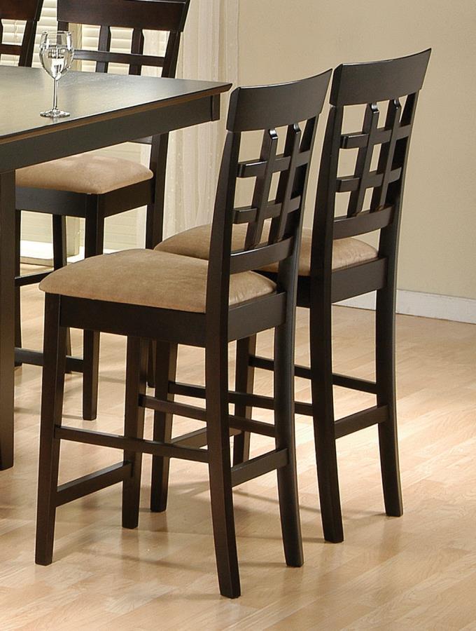 Gabriel - Gabriel Upholstered Counter Height Stools Cappuccino and Tan (Set of 2)