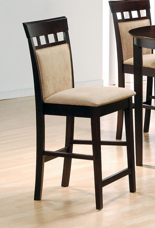 Gabriel - Gabriel Upholstered Counter Height Stools Cappuccino and Tan (Set of 2)