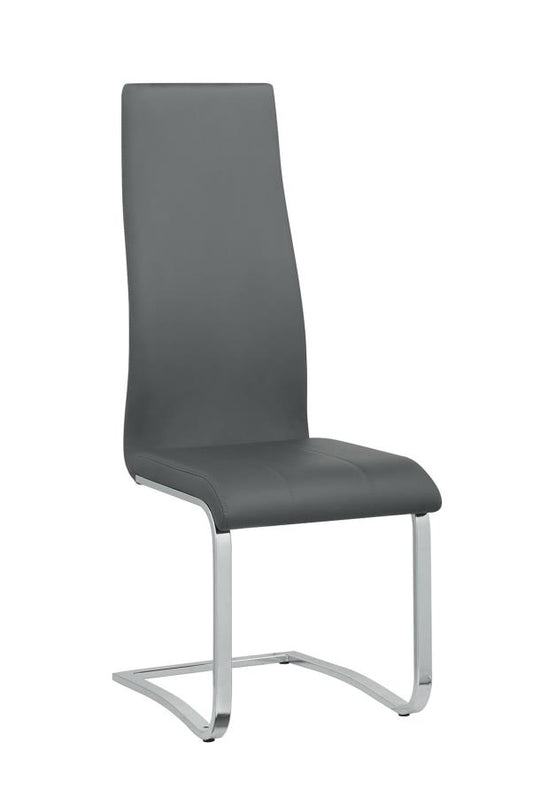Montclair - Montclair Upholstered High Back Side Chairs Grey and Chrome (Set of 4)