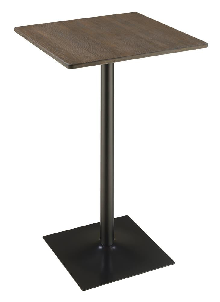 Cavalier - Cavalier Square Bar Table Dark Elm and Matte Black