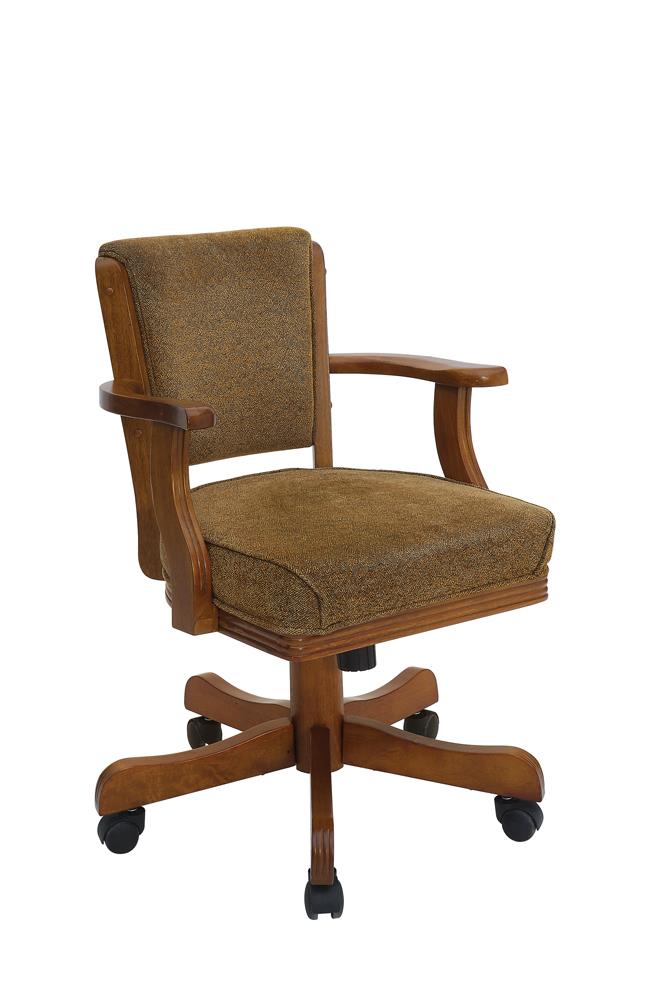 Mitchell - Mitchell Upholstered Game Chair Olive-brown and Amber