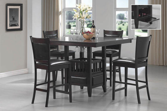 Jaden - Jaden Square Counter Height Table with Storage Espresso