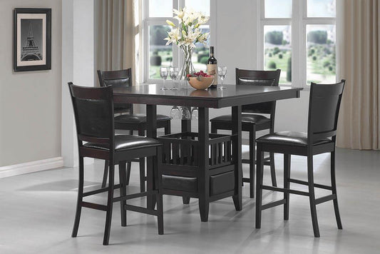 Jaden - Jaden Upholstered Counter Height Stools Black and Espresso (Set of 2)