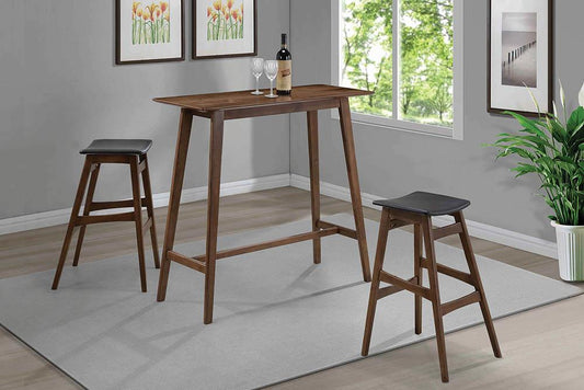Finnick - Finnick Tapered Legs Bar Stools Dark Grey and Walnut (Set of 2)