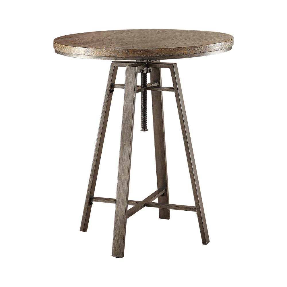 Finnick - Bartlett Adjustable Swivel Bar Table Brushed Nutmeg