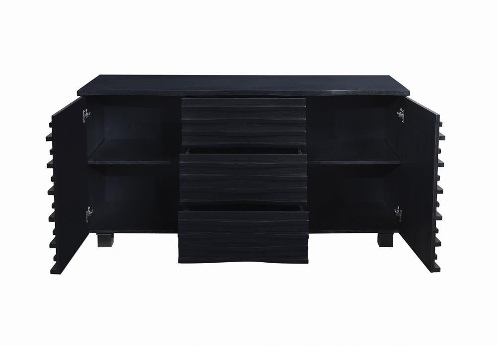 Stanton - Stanton 3-drawer Rectangular Server Black