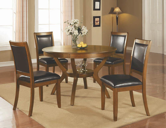 Nelms - Nelms Upholstered Side Chairs Deep Brown and Black (Set of 2)