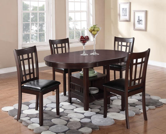 Lavon - Lavon 5-piece Dining Room Set Espresso and Black