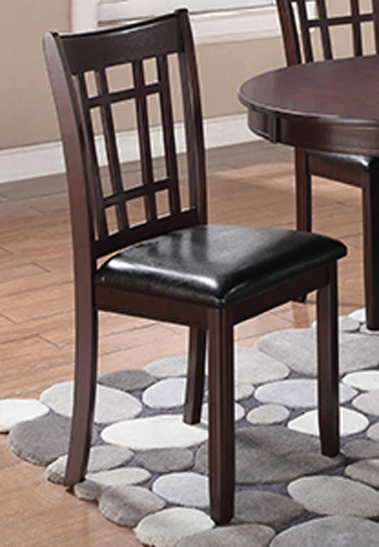 Lavon - Lavon Padded Dining Side Chairs Espresso and Black (Set of 2)