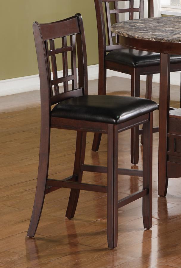 Lavon - Lavon Upholstered Counter Height Stools Black and Espresso (Set of 2)