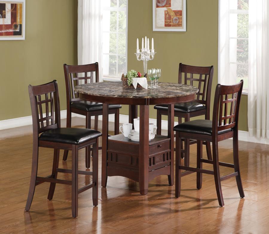 Lavon - Lavon Upholstered Counter Height Stools Black and Espresso (Set of 2)