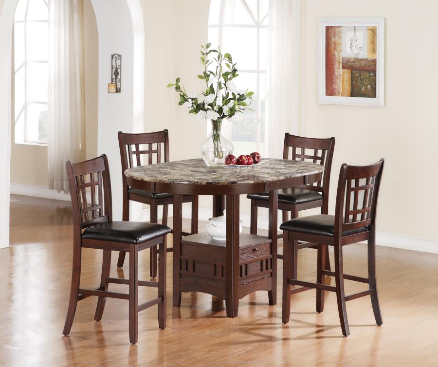 Lavon - Lavon Upholstered Counter Height Stools Black and Espresso (Set of 2)