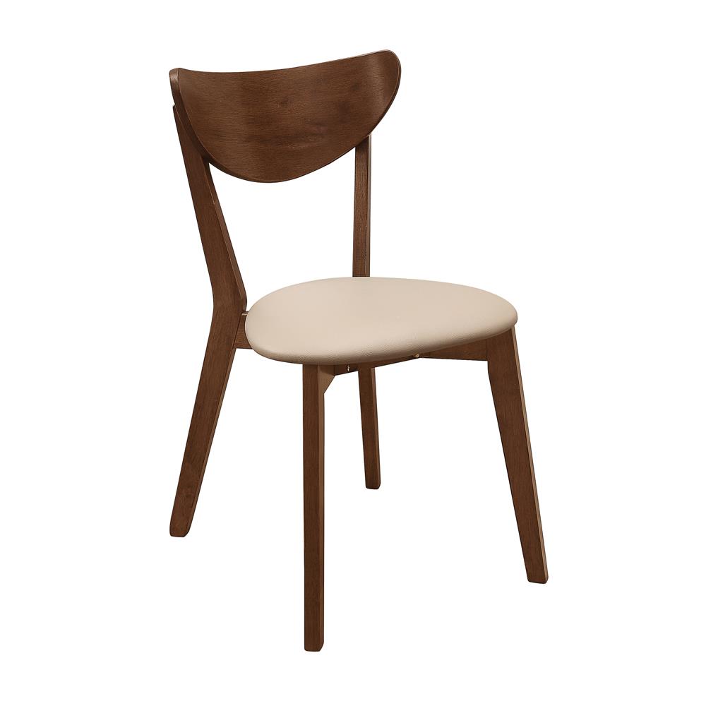 Kersey - Kersey Dining Side Chairs with Curved Backs Beige and Chestnut (Set of 2)