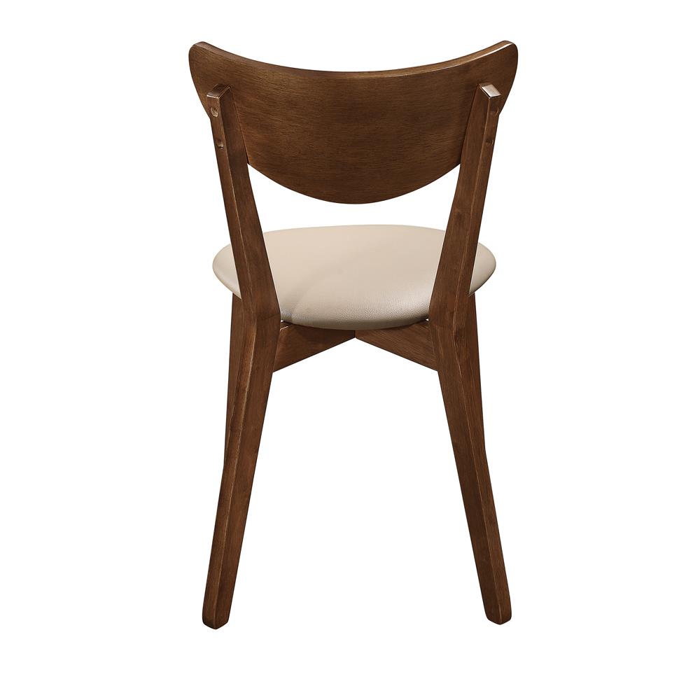 Kersey - Kersey Dining Side Chairs with Curved Backs Beige and Chestnut (Set of 2)
