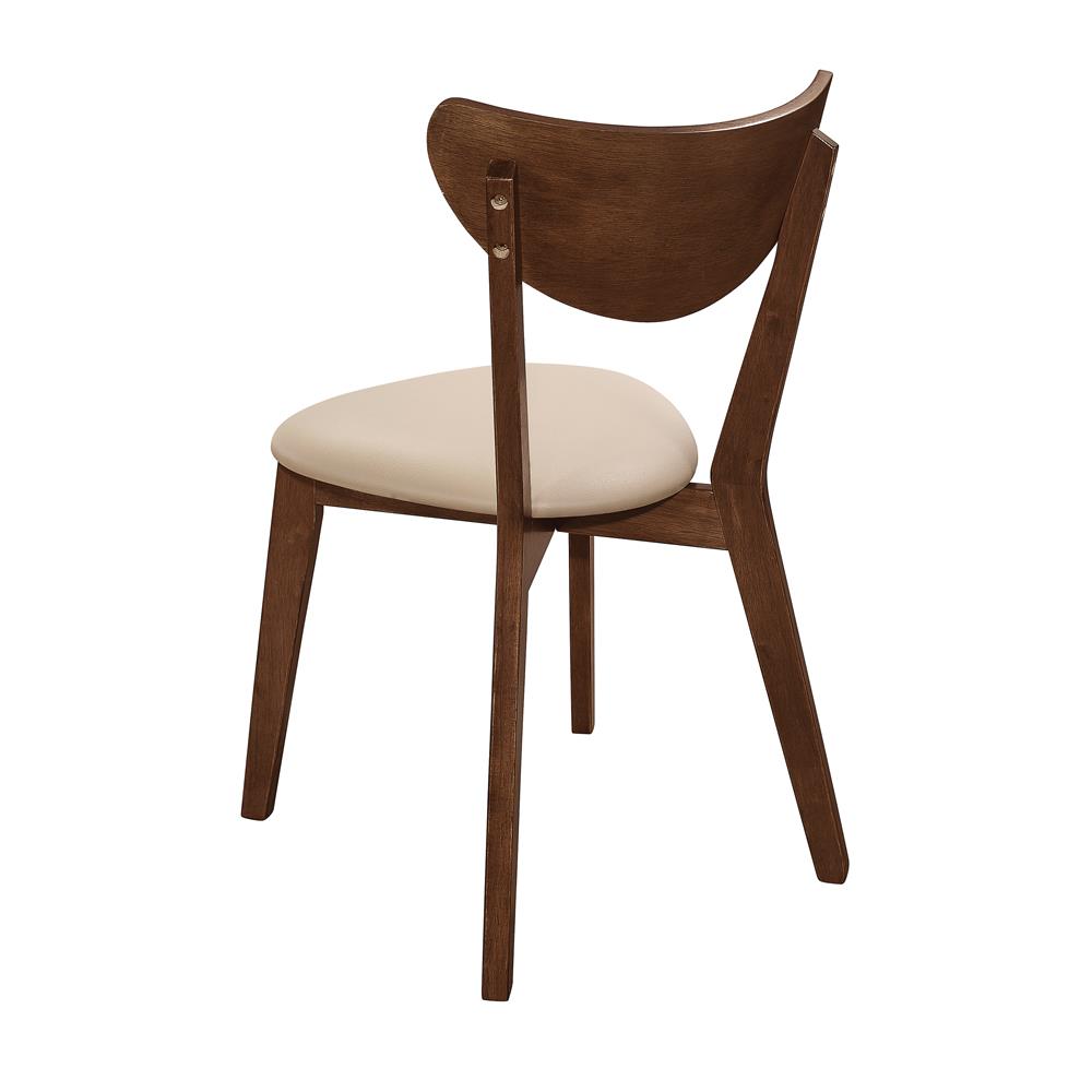 Kersey - Kersey Dining Side Chairs with Curved Backs Beige and Chestnut (Set of 2)