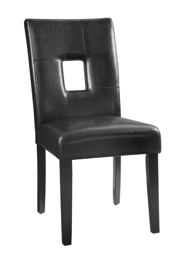 Shannon - Shannon Open Back Upholstered Dining Chairs Black (Set of 2)
