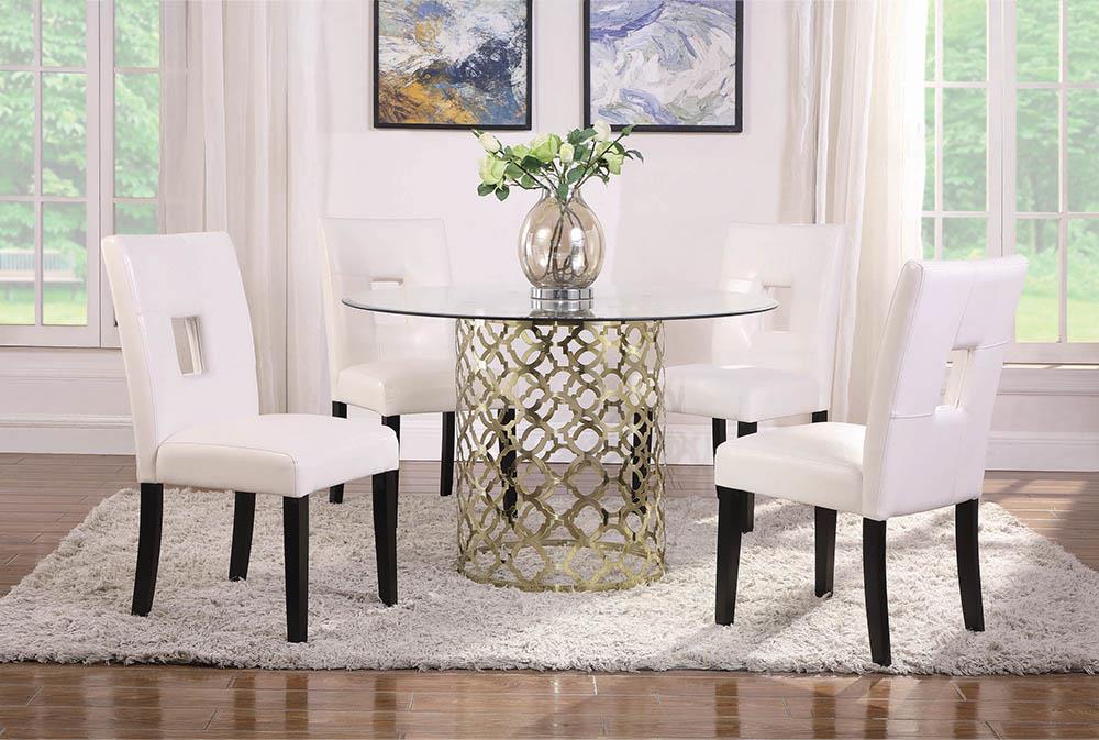 Shannon - Shannon Open Back Upholstered Dining Chairs White (Set of 2)