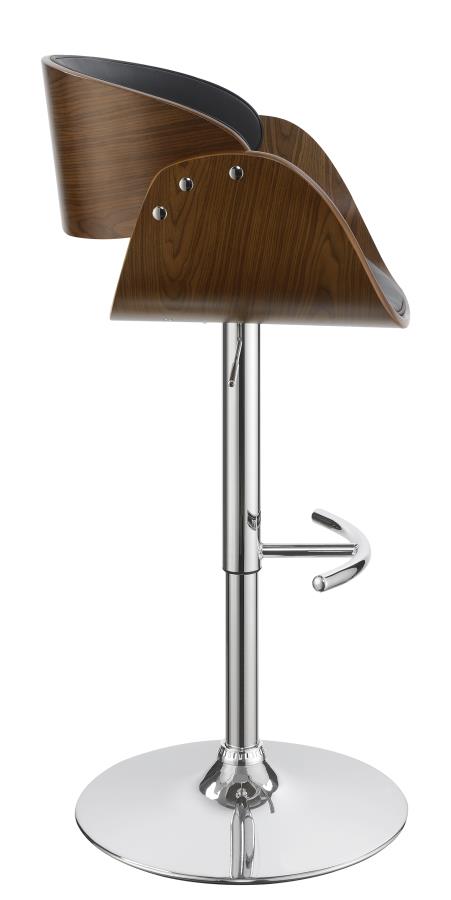 Dana - Dana Adjustable Bar Stool Black and Chrome