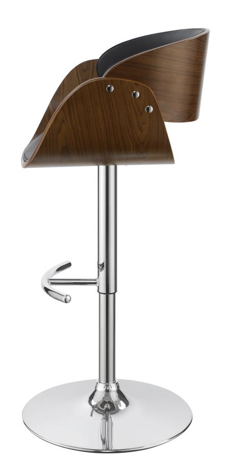 Dana - Dana Adjustable Bar Stool Black and Chrome