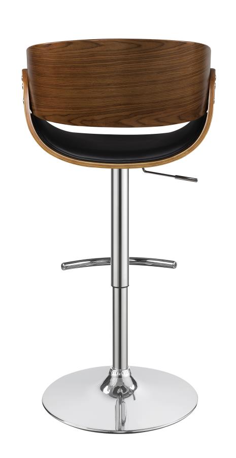 Dana - Dana Adjustable Bar Stool Black and Chrome