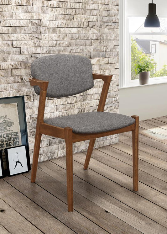 Malone - Malone Dining Side Chairs Grey and Dark Walnut (Set of 2)
