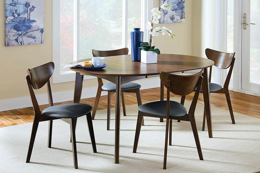 Malone - Malone Upholstered Dining Chairs Dark Walnut and Black (Set of 2)