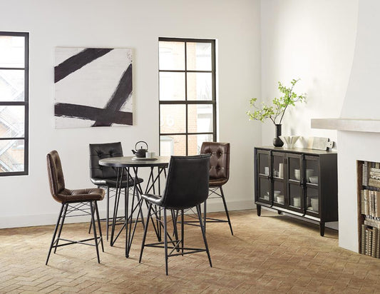 Rennes - Rennes Round Table Black and Gunmetal
