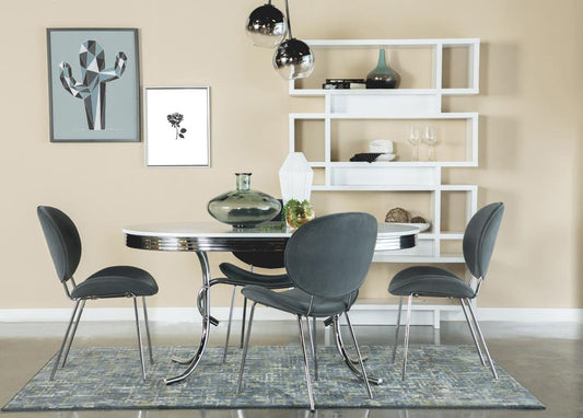 Tierra - Tierra Upholstered Armless Side Chairs Grey (Set of 2)