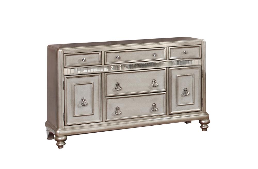 Danette - Danette 5-drawer Dining Server Metallic Platinum