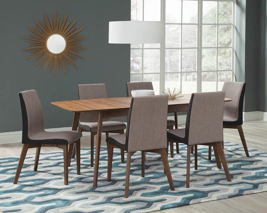Redbridge - Redbridge Upholstered Side Chairs Grey and Natural Walnut (Set of 2)