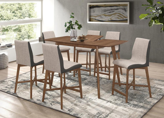 Redbridge - Redbridge Counter Height Table with Butterfly Leaf Natural Walnut