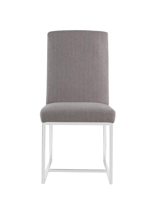 Mackinnon - Mackinnon Upholstered Side Chairs Grey and Chrome (Set of 2)