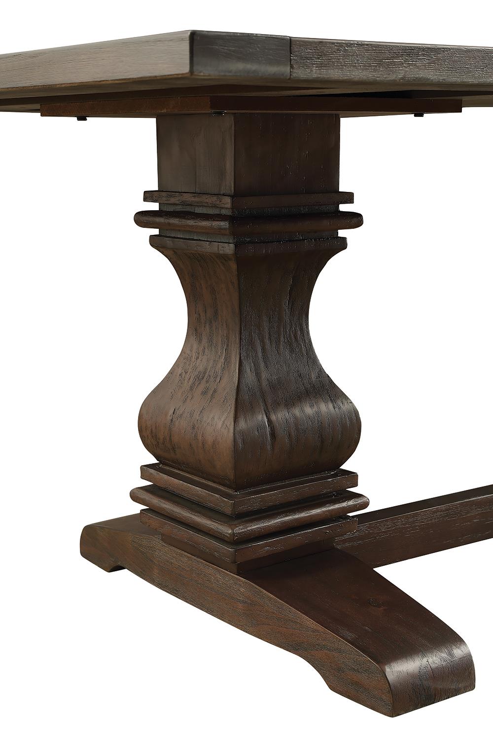 Parkins - Parkins Double Pedestals Dining Table Rustic Espresso