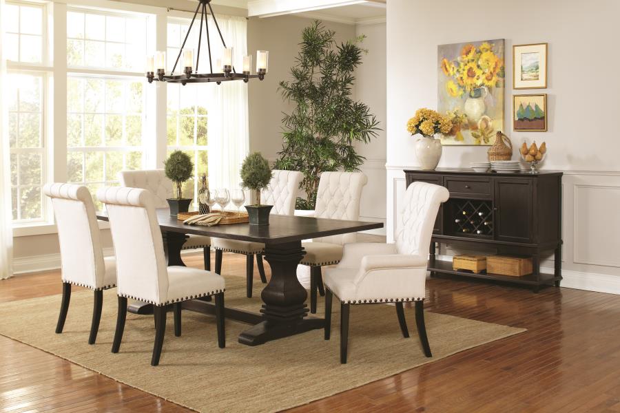 Parkins - Parkins Dining Room Set Rustic Espresso and Beige