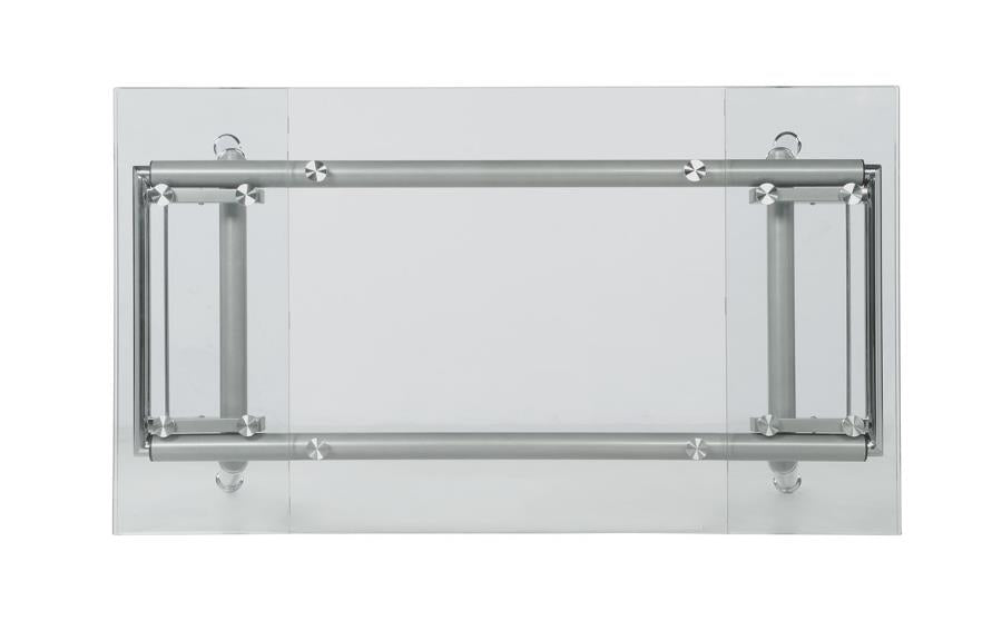 Sonnett - Sonnett Expandable Glass Top Dining Table Chrome and Clear