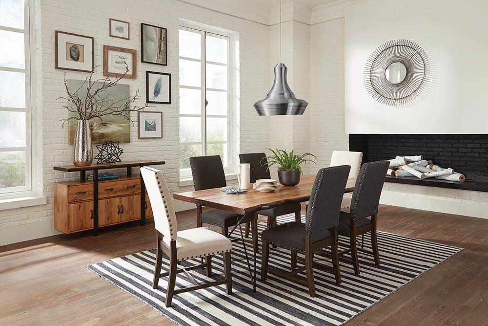 Twain - Twain Upholstered Side Chairs Beige (Set of 2)