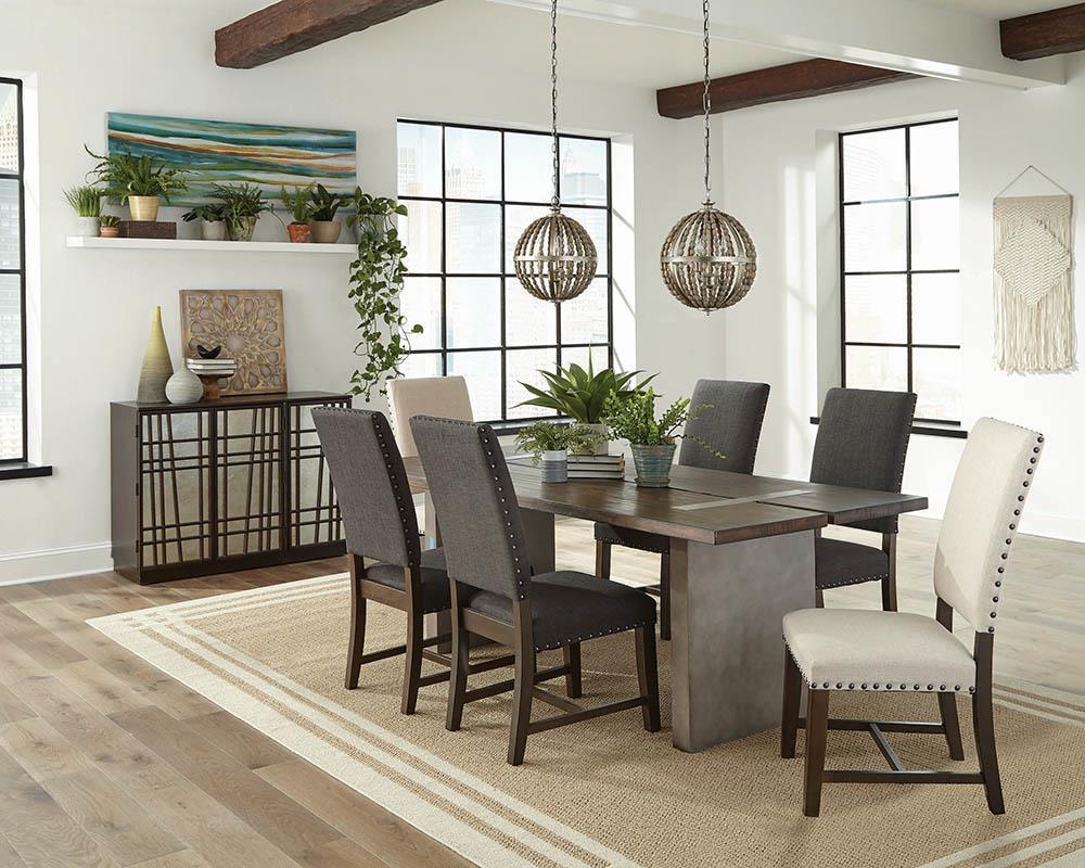 Twain - Twain Upholstered Side Chairs Beige (Set of 2)