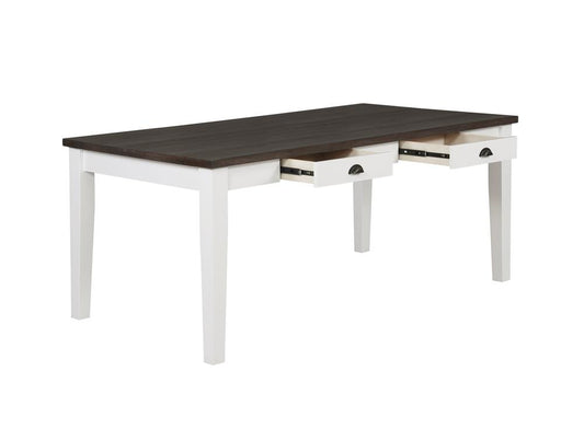 Kingman - Kingman 4-drawer Dining Table Espresso and White