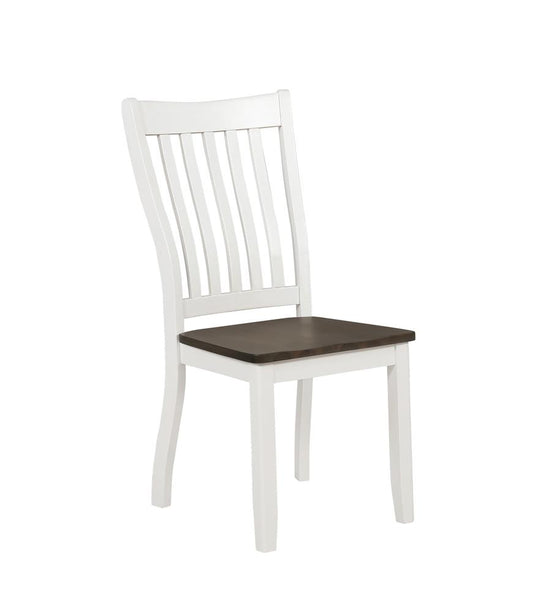 Kingman - Kingman Slat Back Dining Chairs Espresso and White (Set of 2)