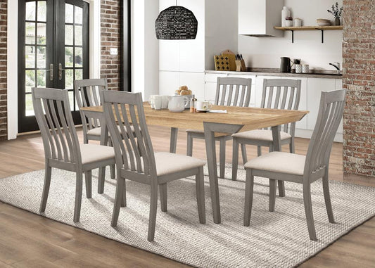 Nogales - Nogales 5-piece Rectangle Dining Set Acacia and Coastal Grey