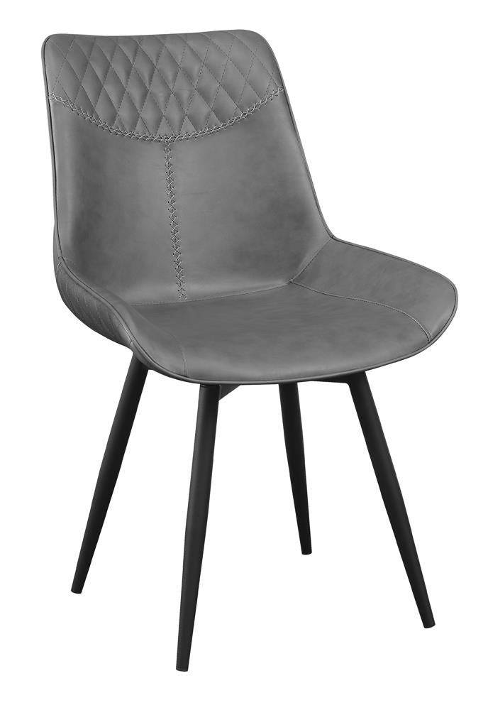 Brassie - Brassie Upholstered Side Chairs Grey (Set of 2)