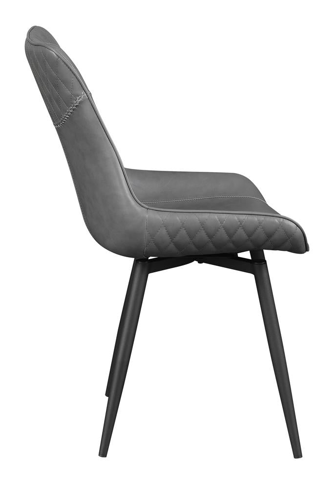 Brassie - Brassie Upholstered Side Chairs Grey (Set of 2)