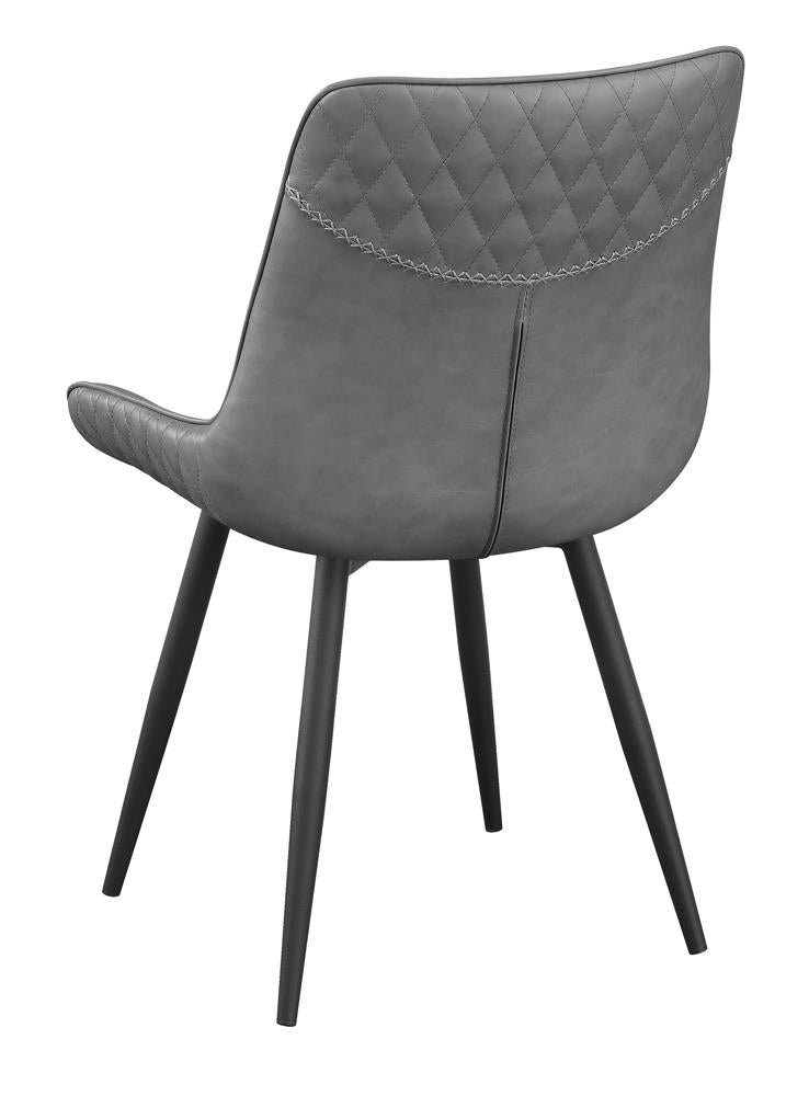 Brassie - Brassie Upholstered Side Chairs Grey (Set of 2)
